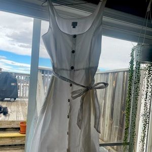 A new day white button down Sun dress